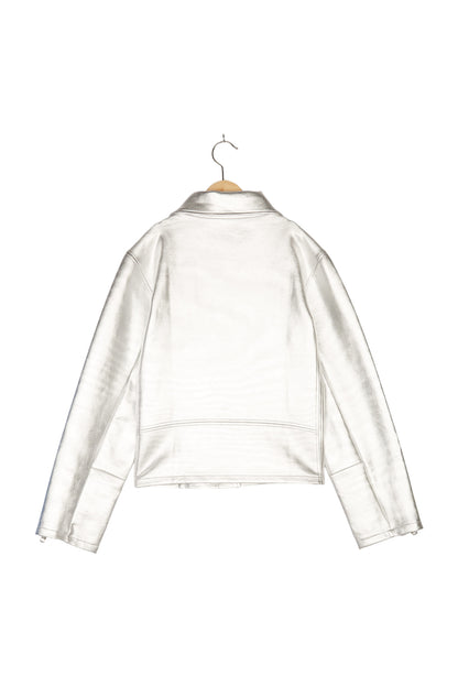 Calvin Klein Bikerjacke Silber Shiny Blouson