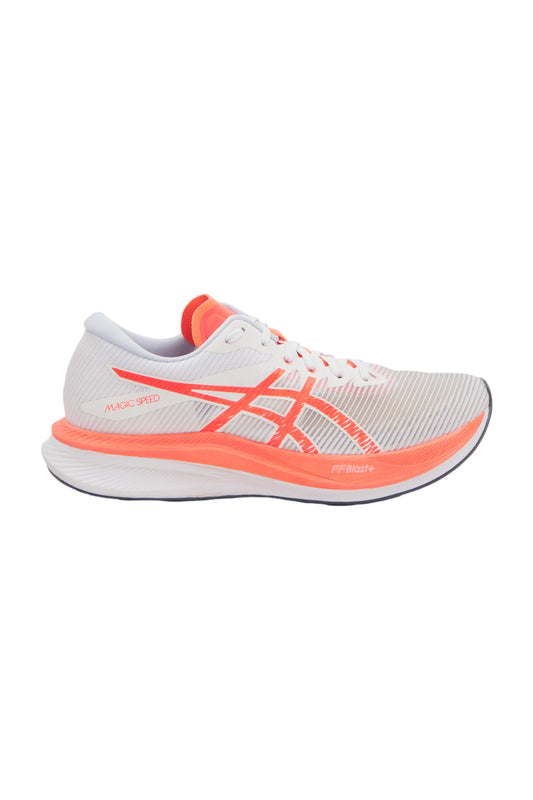 Asics Magic Speed 3 Damen Laufschuhe - Weiß/Sunrise