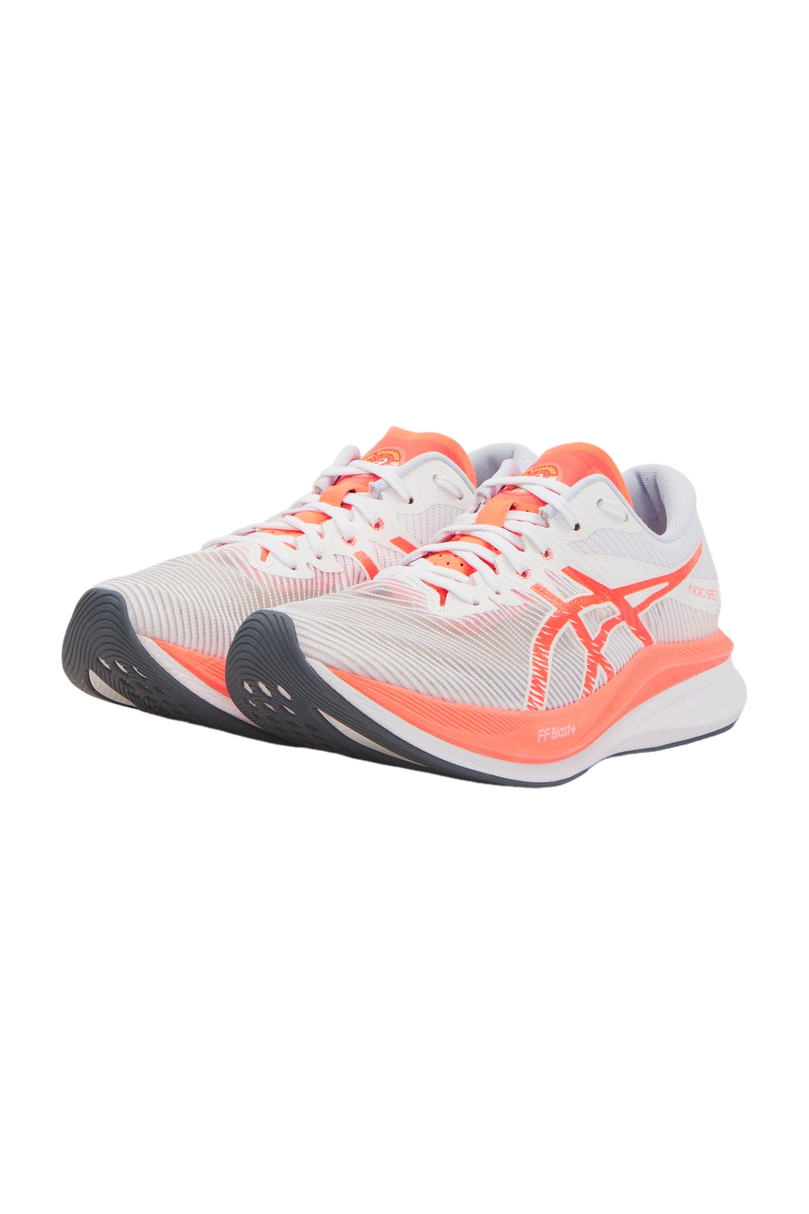 Asics Magic Speed 3 Damen Laufschuhe - Weiß/Sunrise