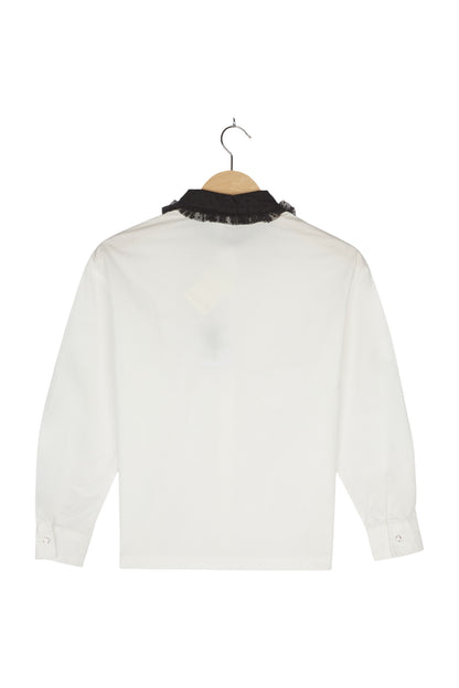 MonnaLisa Bluse mit Tüll Kragen