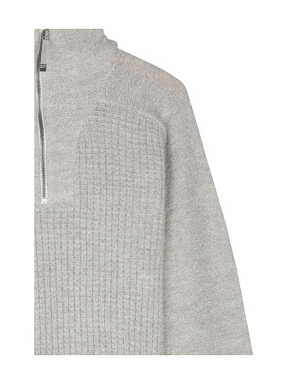 BISPEN WOOL ZIP NECK
