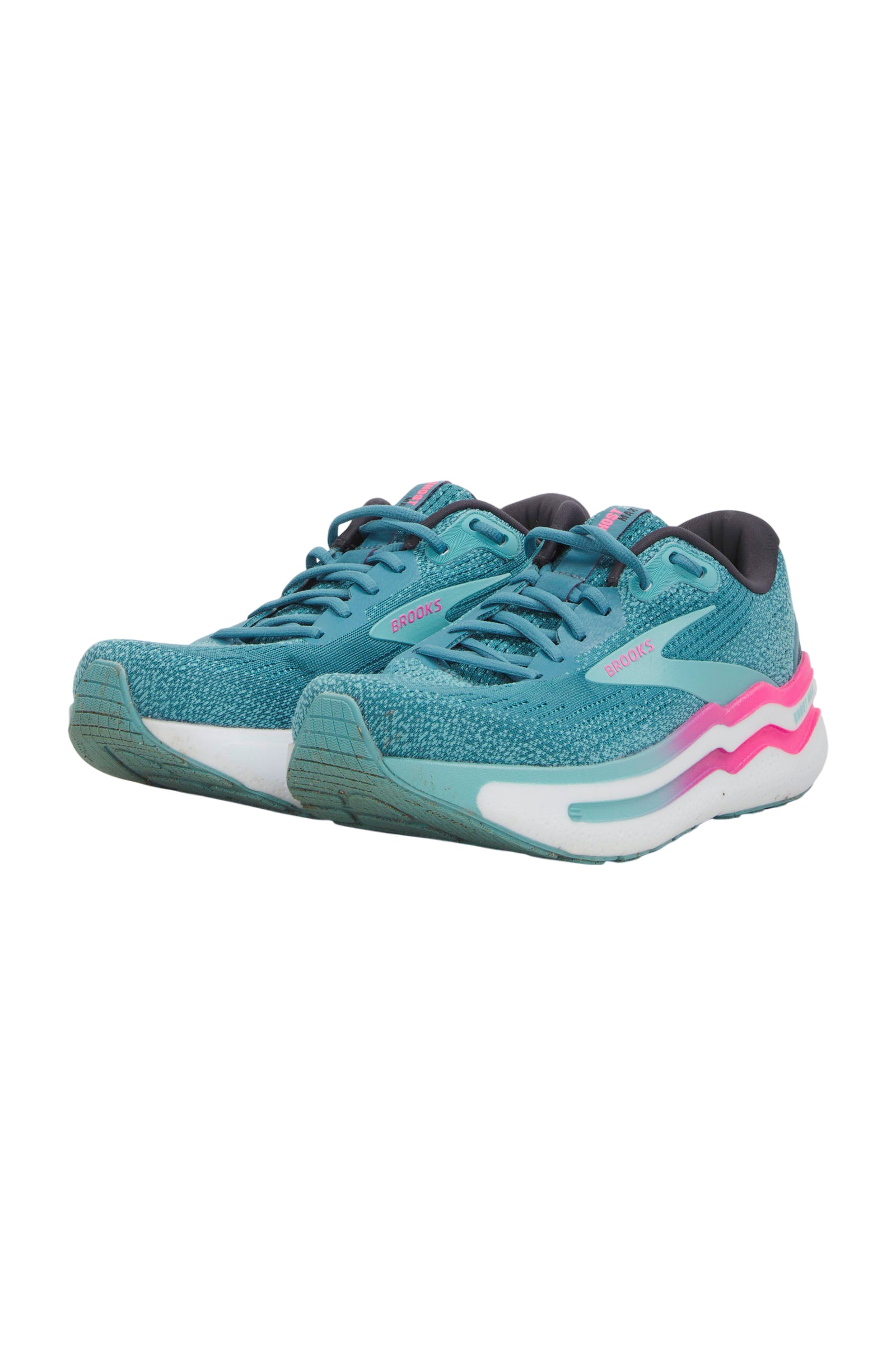 Brooks Damen Ghost Max 2 Laufschuhe - Storm Blue/Knockout Pink/Aqua