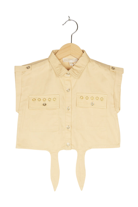 Michael Kors Hemd Bluse Croptop mit Schleife