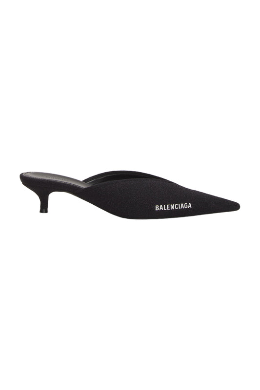 Balenciaga Knit Mule Heels Size 38 Schwarz 