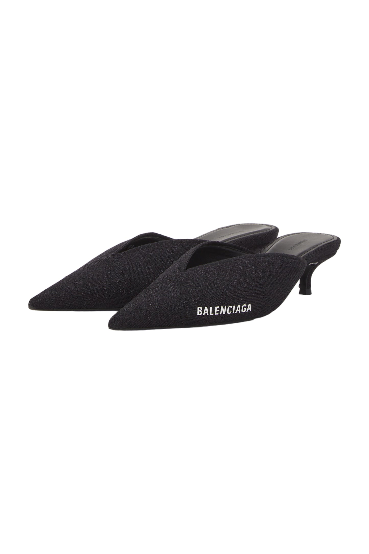 Balenciaga Knit Mule Heels Size 38 Schwarz 
