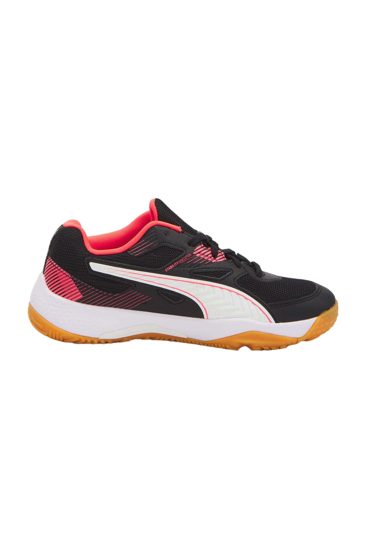 Puma Solarflash JR II Kinder Hallenschuhe - Schwarz/Rot
