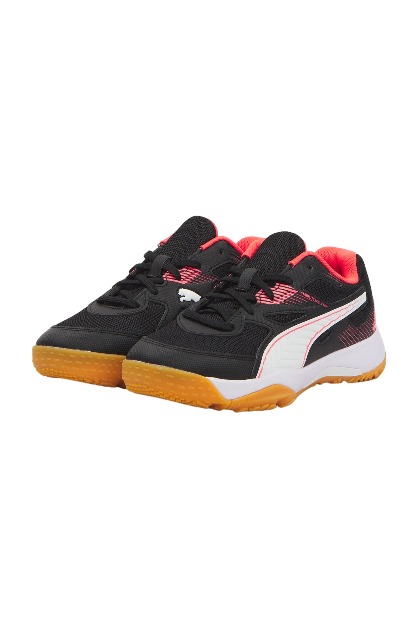 Puma Solarflash JR II Kinder Hallenschuhe - Schwarz/Rot