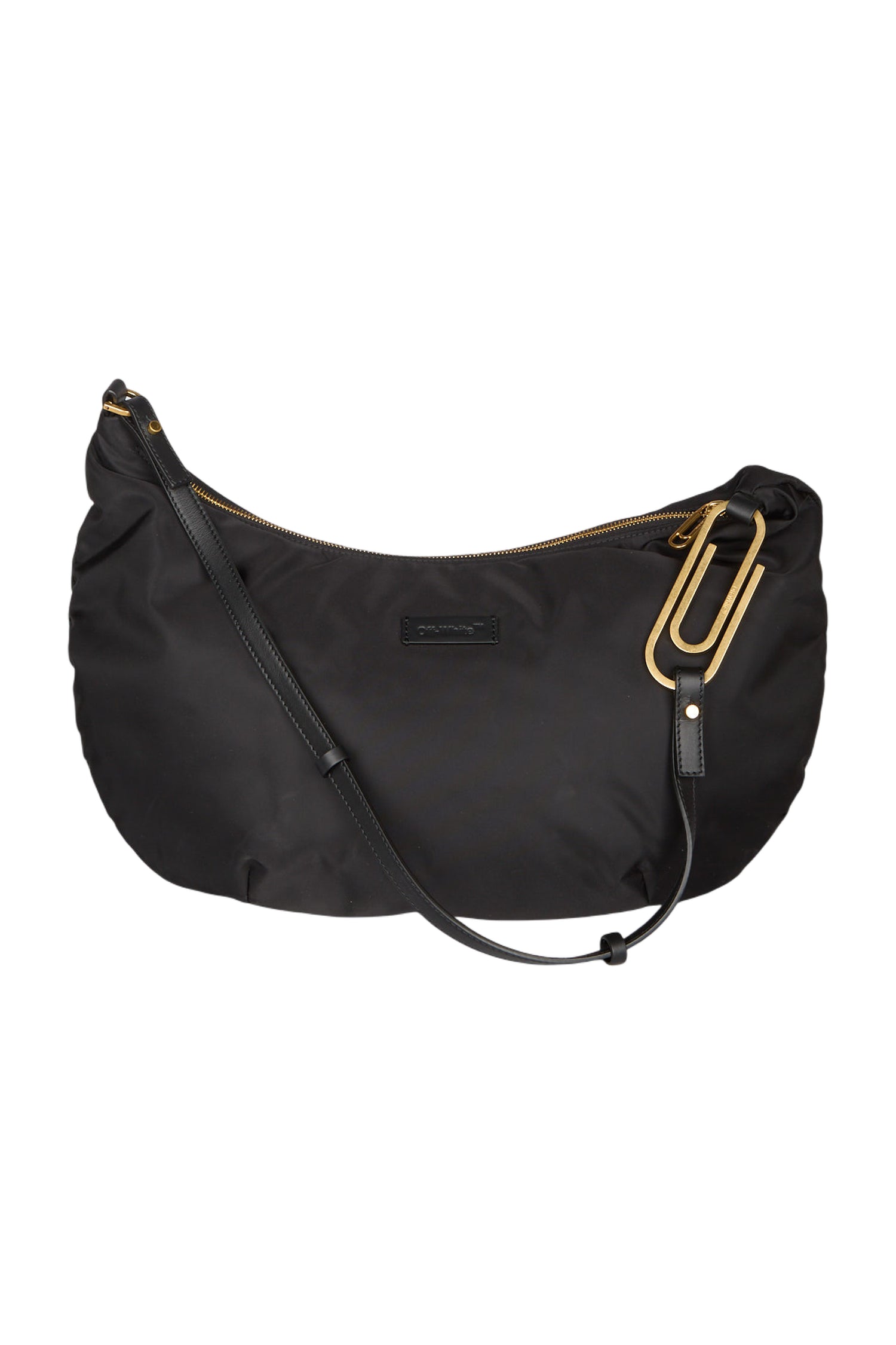 Off White Paperclip Hobo Nylon Handtasche One Size Schwarz
