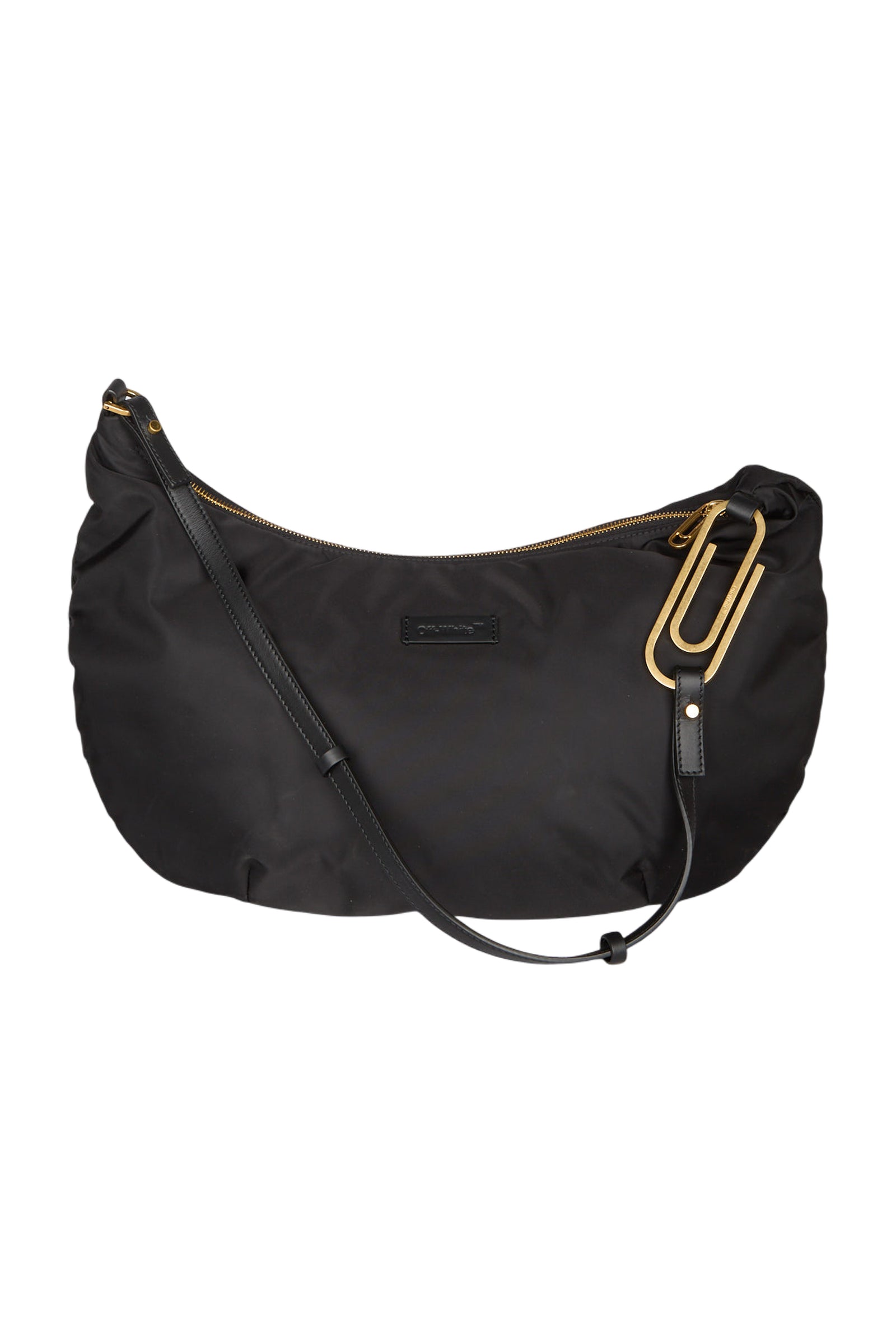 Off White Paperclip Hobo Nylon Handtasche One Size Schwarz