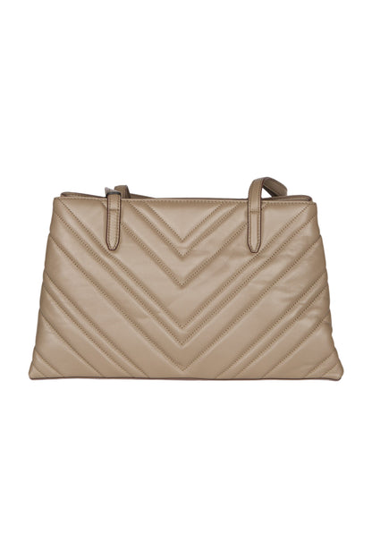 DKNY Madison Handtasche Schultertasche Beige Nappeleder