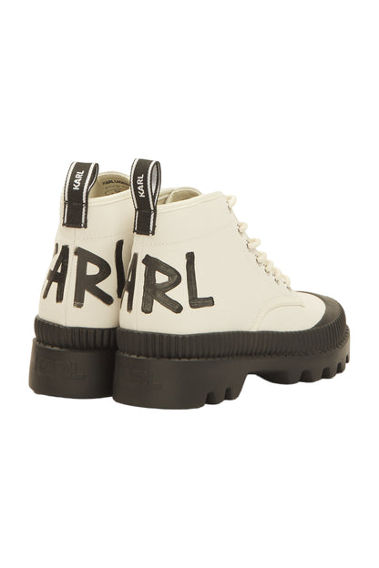 Karl Lagerfeld Schnürstiefeletten Size 38 Weiß 