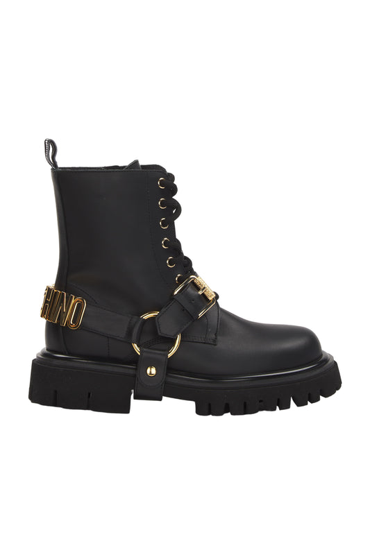 Moschino Schnürstiefeletten Size 38 Schwarz 