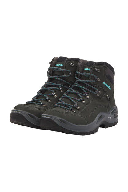 Lowa Renegade GTX MID Herren Wanderschuhe - Asphalt/Türkis