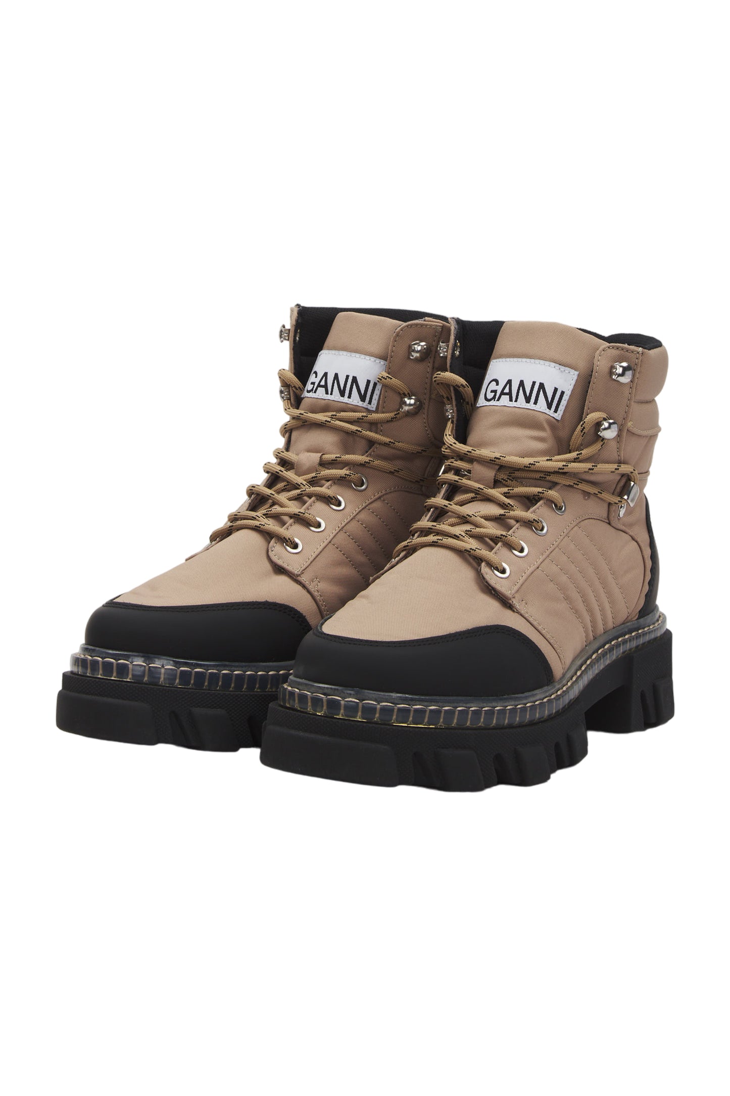 Ganni Schnürstiefeletten Size 40 Beige 